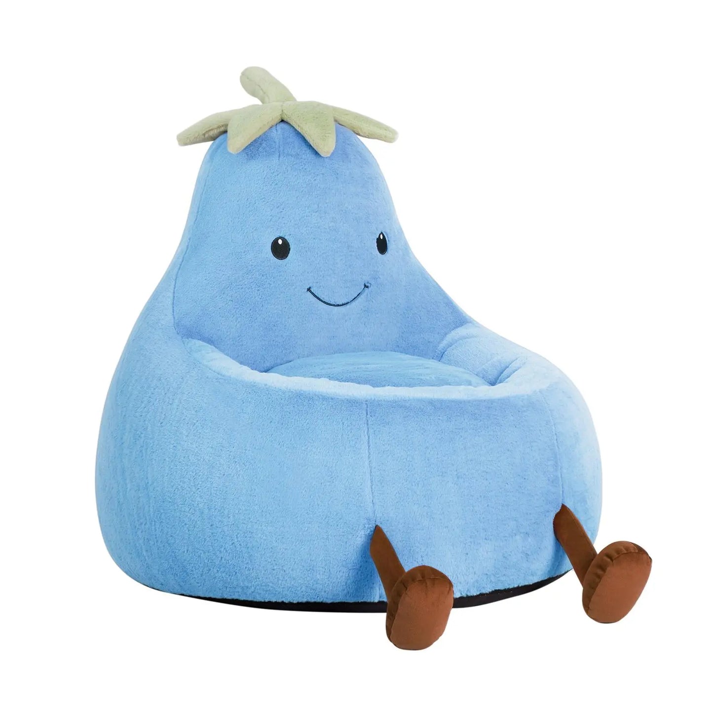 Modern 24-31 Inch High Rebound Memory Foam Bean Bag Chair - Lazy Floor Sofa, Memory Lounge Couch, Modern Sofas, Beige Purple Eggplant Design Padded Furniture for Kids