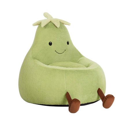Modern 24-31 Inch High Rebound Memory Foam Bean Bag Chair - Lazy Floor Sofa, Memory Lounge Couch, Modern Sofas, Beige Purple Eggplant Design Padded Furniture for Kids