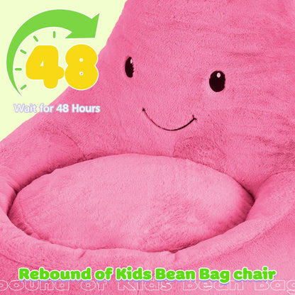 Modern 24-31 Inch High Rebound Memory Foam Bean Bag Chair - Lazy Floor Sofa, Memory Lounge Couch, Modern Sofas, Beige Purple Eggplant Design Padded Furniture for Kids